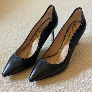 Sam Edelman Black Heels with silver studs accents